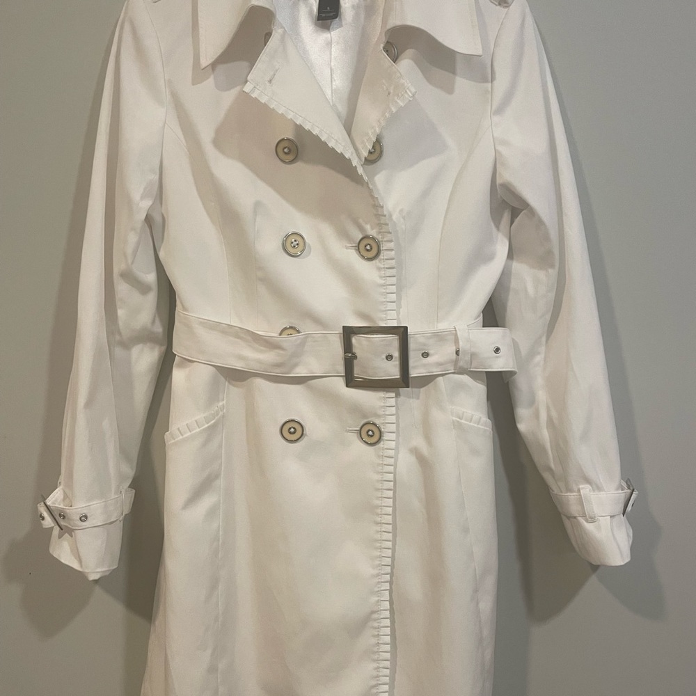 White House black market white rain trench
